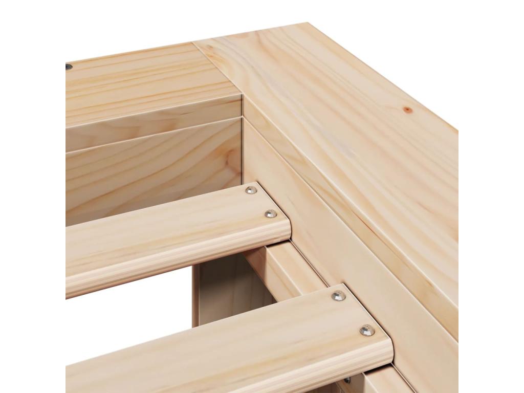 Bed frame without mattress 120x190 cm solid pine wood 85998GPFM
