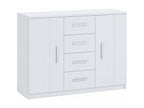 Delimoa 100 White Chest of Drawers with Drawers and Doors, 4 Drawers, 90x120x40cm, 78191HOBB