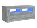 TV stand with Delimoa LED lights, grey, 90x35x40 cm, 09360CQVH
