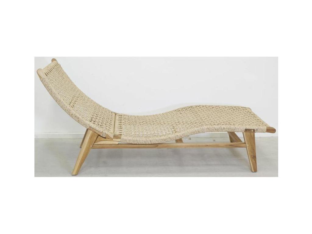Delimoa Vague 03325TRTP teak and synthetic cane sun lounger