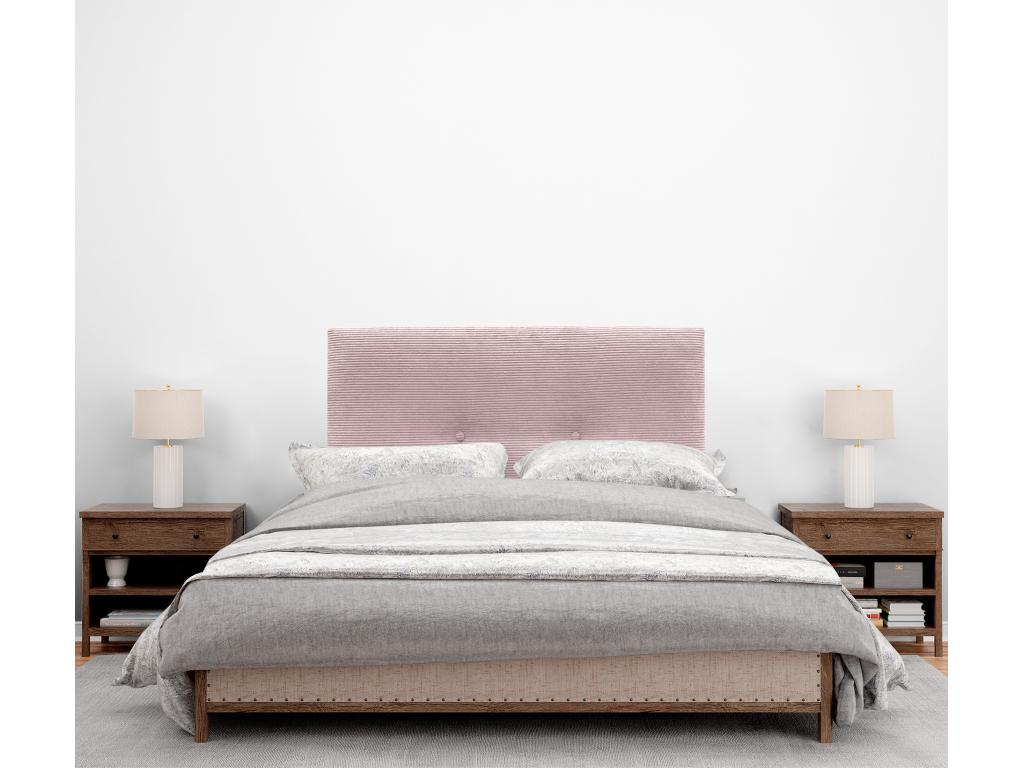 Artanzy Plain Corduroy Headboard with Buttons 95x50 cm for 80/90 cm Beds - Pale Pink 95518KPUJ
