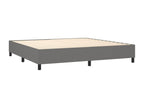 Upholstered bed base with mattress, Dark Grey, 200x200cm, Fabric 60333GTMT