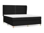 Upholstered bed base with mattress, black, 160x200 cm, fabric, 99139WGFN