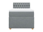 Delimoa bed base and mattress, light grey, 90x190 cm, fabric, 01790TLFS