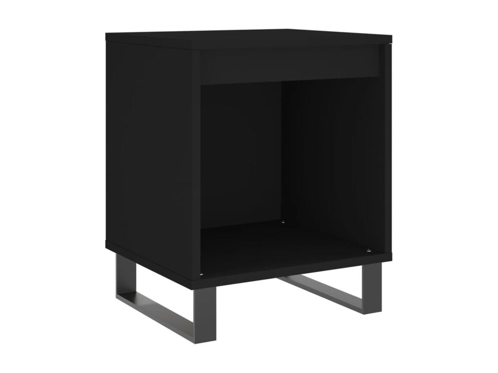 2-piece bedside tables, black, 40x35x50 cm, engineered wood, 18522FOOM