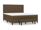 Upholstered bed base with mattress, dark brown, 160x200 cm, 75454CLRR