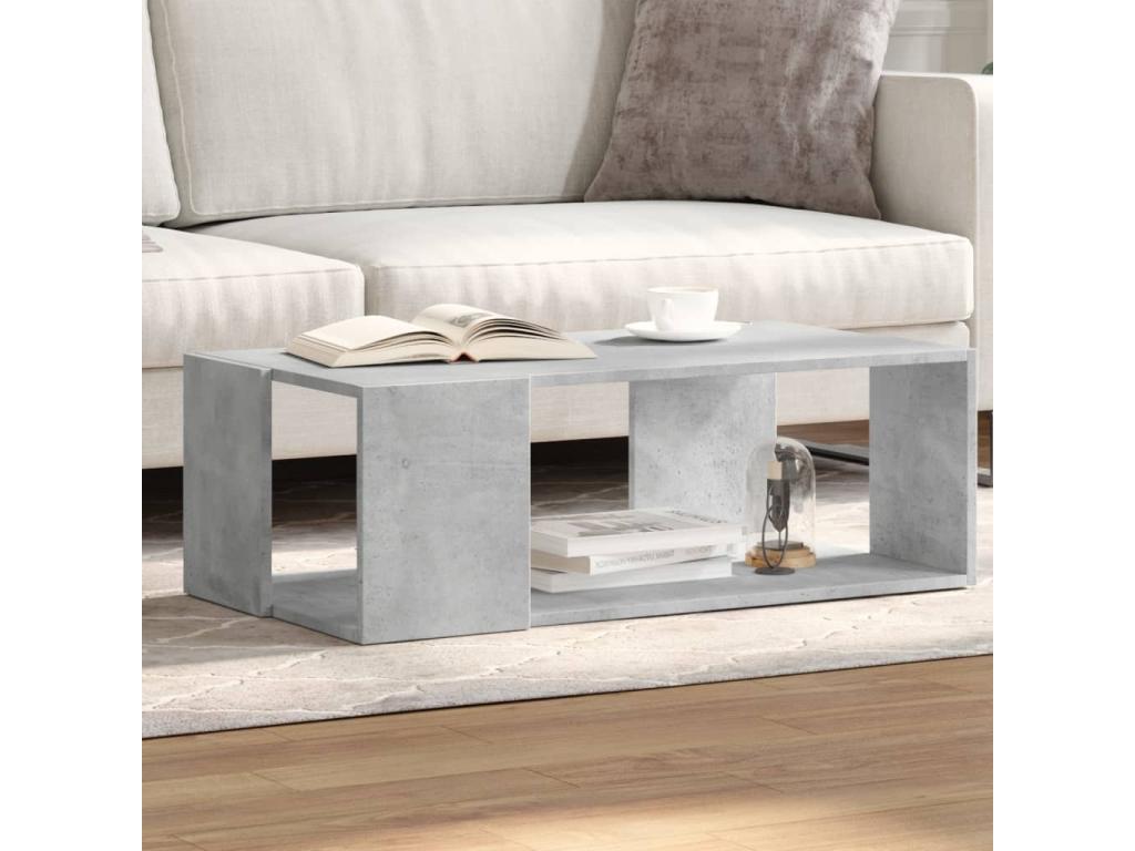 Concrete grey coffee table 89.5x48x30 cm engineered wood 59826YSCP