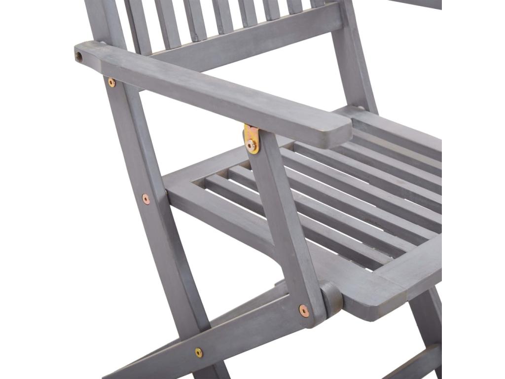 6-Piece Outdoor Folding Chairs, Solid Delimoa Wood, 2 09133PKNA