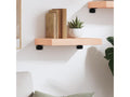 Wall shelf 40x30x2-6 cm untreated solid oak wood 62203UQHF