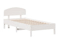 Bed frame without mattress, white, 100x200 cm, solid pine wood, 88395GFFZ