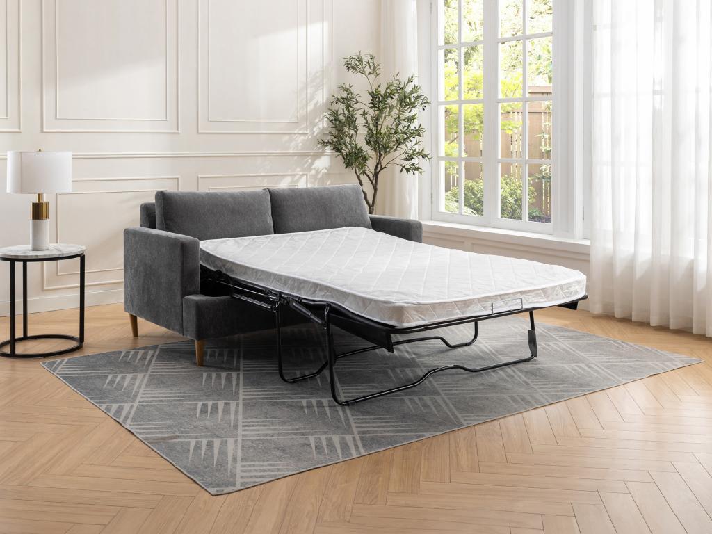 Delimoa 94370TOJI 3-seater convertible sofa in grey fabric