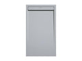 Artanzy shower tray, grey 7035, smooth finish, with coloured grate - 80x80 cm 29080ZJOK