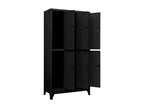 Black Locker Cabinet 90x45x180 cm Steel 42150TORD