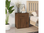 Bedside table, brown oak, 50x36x60 cm, engineered wood, 60986JLQL