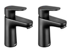 2PCS Delimoa Max Black Bathroom Sink Faucet, Water-Saving Single-Handle Mixer Tap, EU Model 61860ADSJ