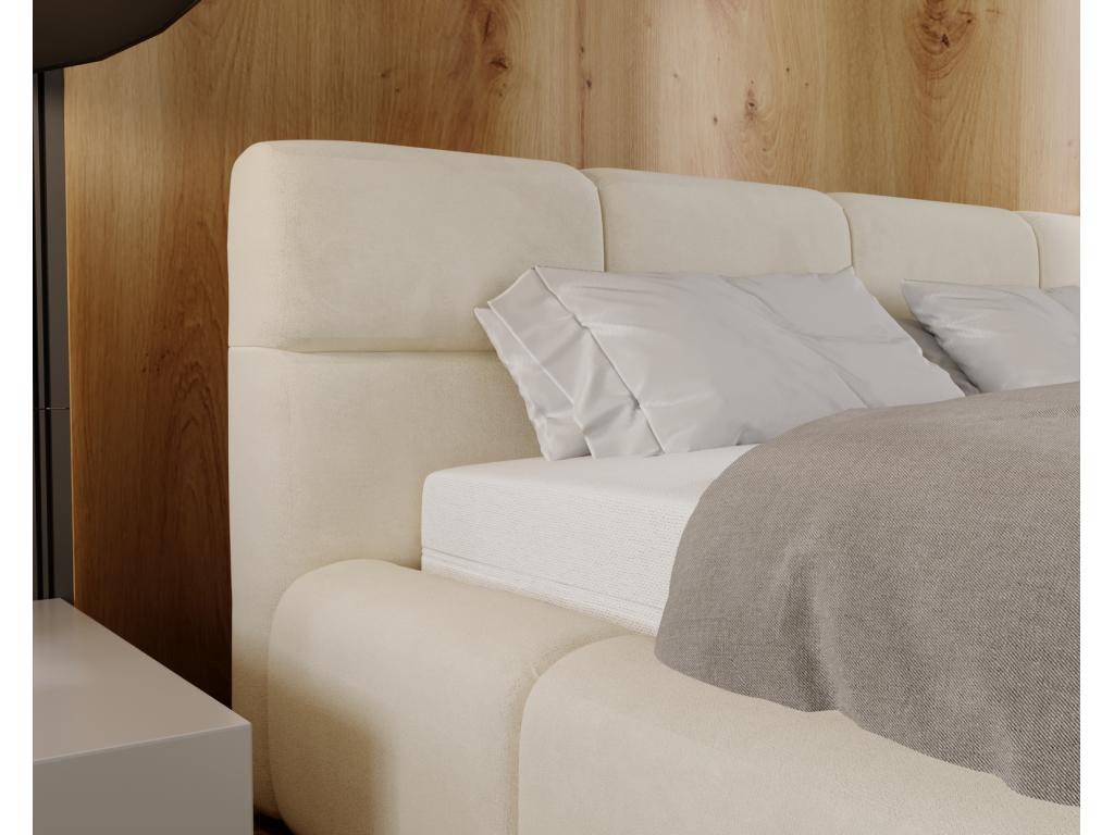 Delimoa Storage Bed 160x200 cm Delimoa - Bed with Storage, Upholstered Bed, Beige, Delimoa Velvet 2201 15721MGCR