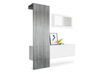 Matte white locker with Delimoa-anthracite panel, WxHxD 156x193x35 cm, 99596NTAG