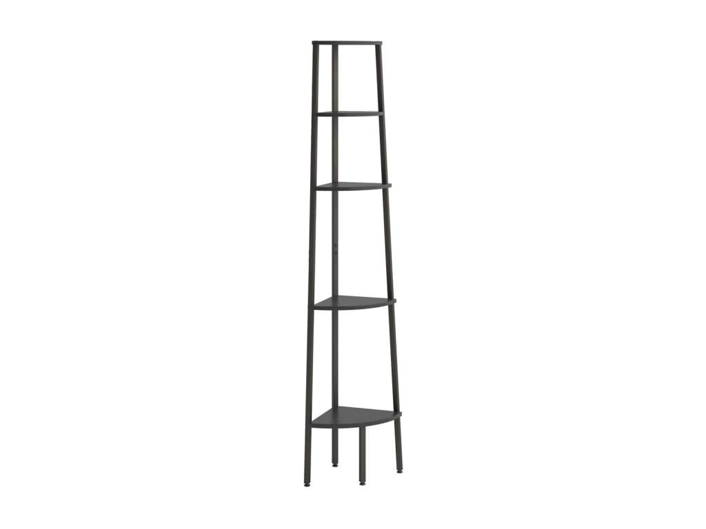 5-Tier Corner Shelf, Black, 45.5x31.5x180 cm, 11441GQAO