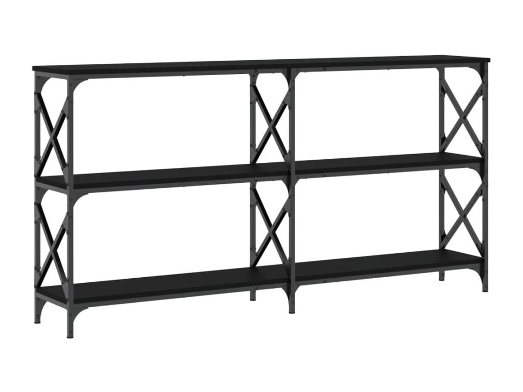 Black console table, 156x28x80.5 cm, engineered wood, 35580FCOC