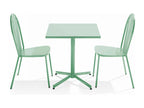 Delimoa 18243UCXH Tilting Garden Table and 2 Bistro Chairs in Sage Green