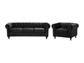 Artanzy Black Velvet 4-Seater Lounge Set 88150CVUV