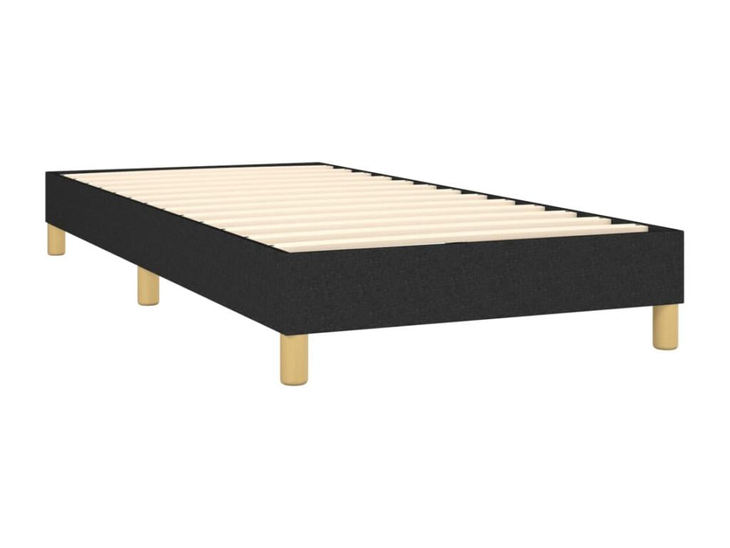 Delimoa bed base with mattress, black, 90x190 cm, fabric, 99434QLGH