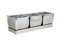 3-pot brushed zinc planter 78859HYGP