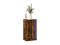 Sideboard with LED lighting, smoked oak, 42.5x34x85 cm, engineered wood, 64382DYXN