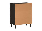 2-piece black side cabinets, 60x33x75cm, solid mango wood, 61808QRYN