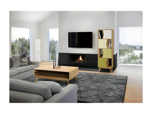 Delimoa Designer Bookshelf 191cm Oak / Green 12442XVSC