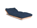 Convertible Wooden Sofa Bed with Beige Mattress, Blue Comfort 92573YJBA