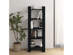 Black Bookshelf/Room Divider 60x35x160 cm Solid Wood 61629JVEN