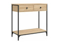 Delimoa oak console table 75x34.5x75 engineered wood 04248QTMZ