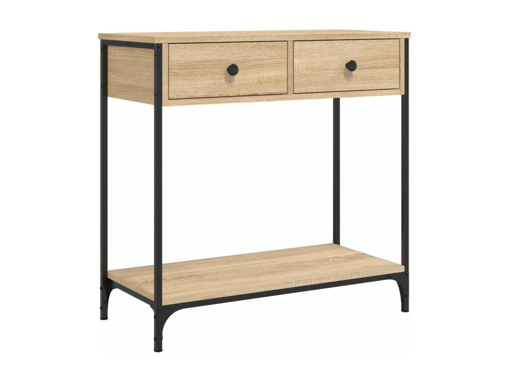 Delimoa oak console table 75x34.5x75 engineered wood 04248QTMZ
