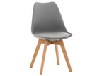 Dining chair - Plastic/Wood - Grey - Artanzy 52573XGCX