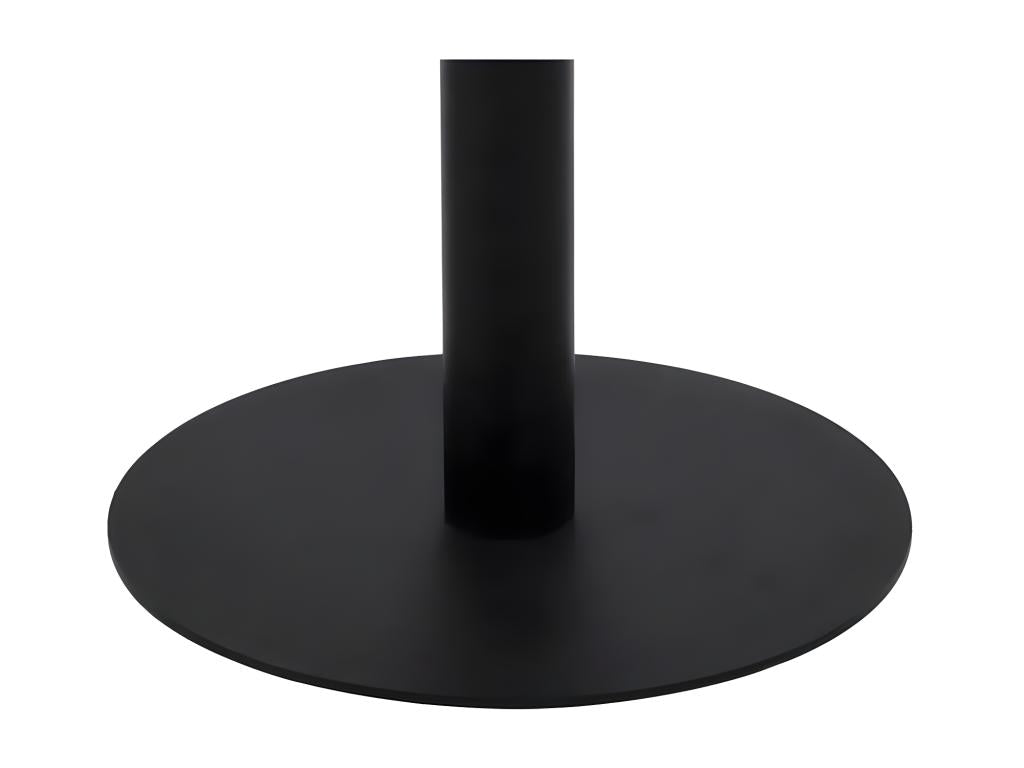 Artanzy round bar table in light wood with black metal legs, 80cm diameter, 41745FQYL