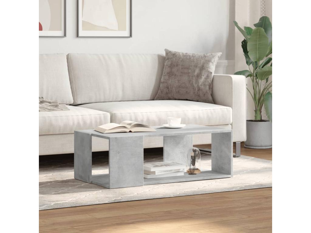 Concrete grey coffee table 89.5x48x30 cm engineered wood 59826YSCP
