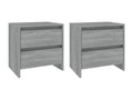 Delimoa 2-piece bedside tables, grey, 45x34.5x44.5 cm, chipboard, 22988AFCV