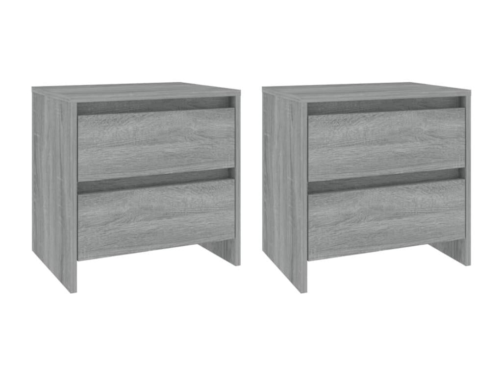 Delimoa 2-piece bedside tables, grey, 45x34.5x44.5 cm, chipboard, 22988AFCV