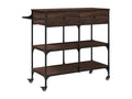 Brown oak kitchen trolley 105x42x95 engineered wood 01668KQBD