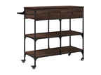 Brown oak kitchen trolley 105x42x95 engineered wood 01668KQBD
