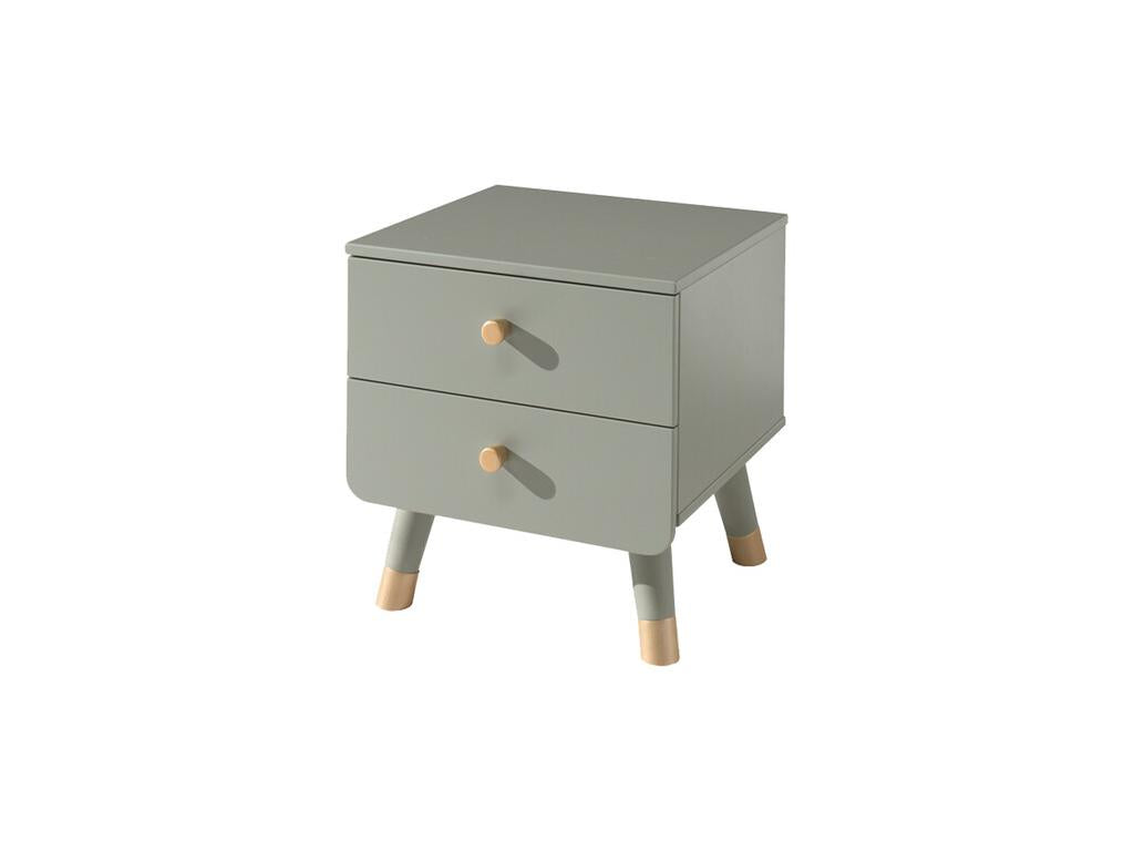 Artanzy Children's Bedside Table with 2 Drawers, 43cm, Green, 99676CBZS