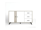 2-Door, 3-Drawer Buffet, Wood/White - Delimoa 96946MZKA