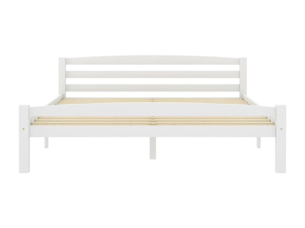 White Bed Solid Pine Wood 160x200 9 05070PGCY