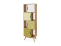 Delimoa Designer Bookshelf 191cm Oak / Green 12442XVSC