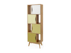 Delimoa Designer Bookshelf 191cm Oak / Green 12442XVSC