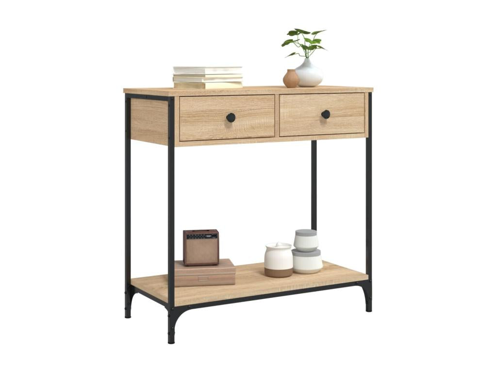 Delimoa oak console table 75x34.5x75 engineered wood 04248QTMZ