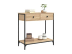 Delimoa oak console table 75x34.5x75 engineered wood 04248QTMZ
