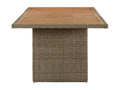 Delimoa Premium - Brown Garden Dining Table 200x100x74 cm Woven Resin 56784JKTD