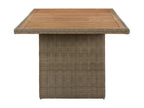 Delimoa Premium - Brown Garden Dining Table 200x100x74 cm Woven Resin 56784JKTD